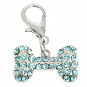 Pendentif pour chien bleu strass