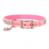 Collier pour chien Swarovski rose