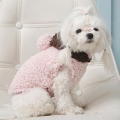 Manteau pour chien flocon rose