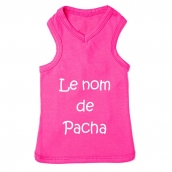 T-shirt pour chien personnalisable rose