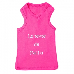 T-shirt pour chien personnalisable rose