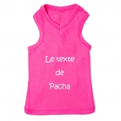 T-shirt pour chien personnalisable rose