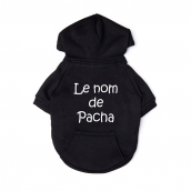 Sweat pour chien personnalisable noir