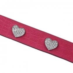 Collier pour chien rose avec strass