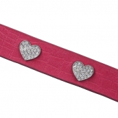 Collier pour chien rose avec strass