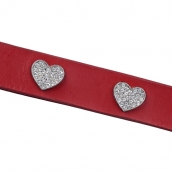 Collier pour chien rouge avec strass