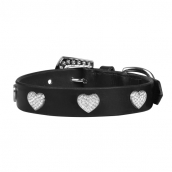 Collier pour chien noir avec strass