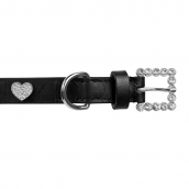 Collier pour chien noir avec strass