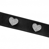 Collier pour chien noir avec strass