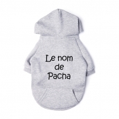 Sweat pour chat personnalisable gris