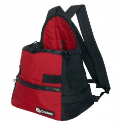 Sac de transport pour chien ventral rouge