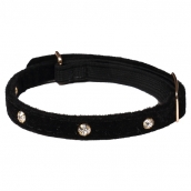 Collier pour chat velours noir